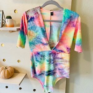 Rainbow Velvet Bodysuit